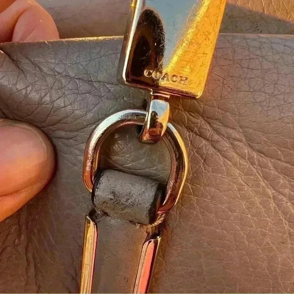 COACH 25169 MADISON MADELINE LEATHER SATCHEL LIGHT GRAY - Picture 9 of 10